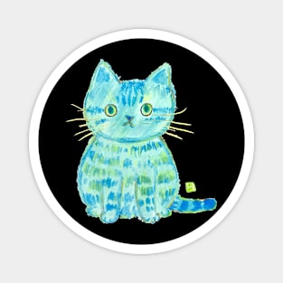 Blue kitty Magnet